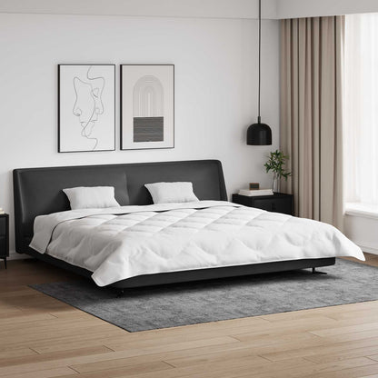 Piumone con Cuscini 3 pcs Bianco Microfibra e Piuma d'Oca