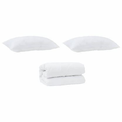 Set di Piumoni 3 pcs Bianco Microfibra e Piuma d'Oca