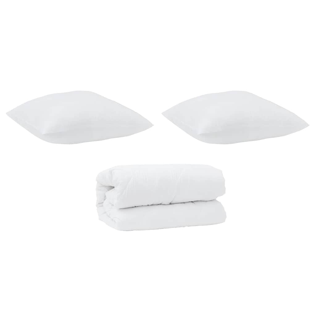 Set di Piumoni 3 pcs Bianco Microfibra e Piuma d'Oca
