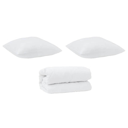 Set di Piumoni 3 pcs Bianco Microfibra e Piuma d'Oca