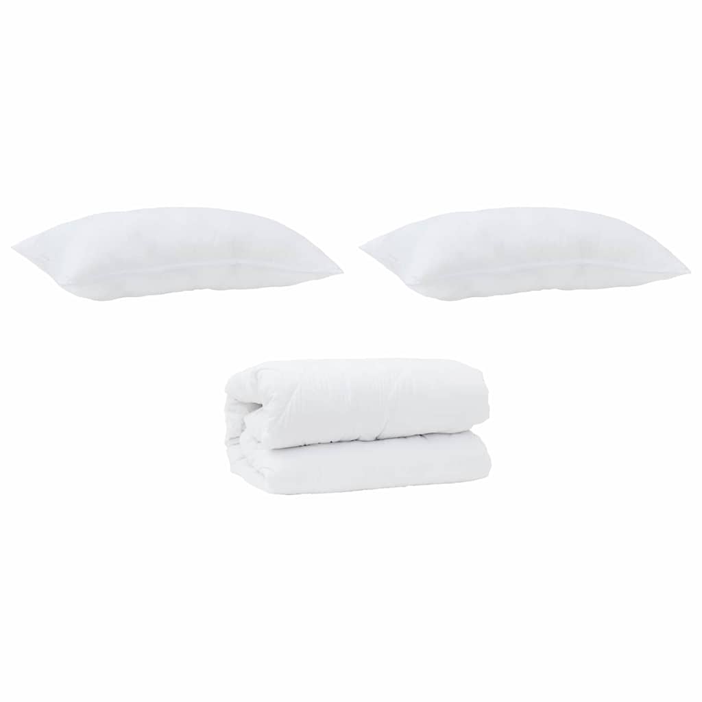 Set di Piumoni 3 pcs Bianco Microfibra e Piuma d'Oca