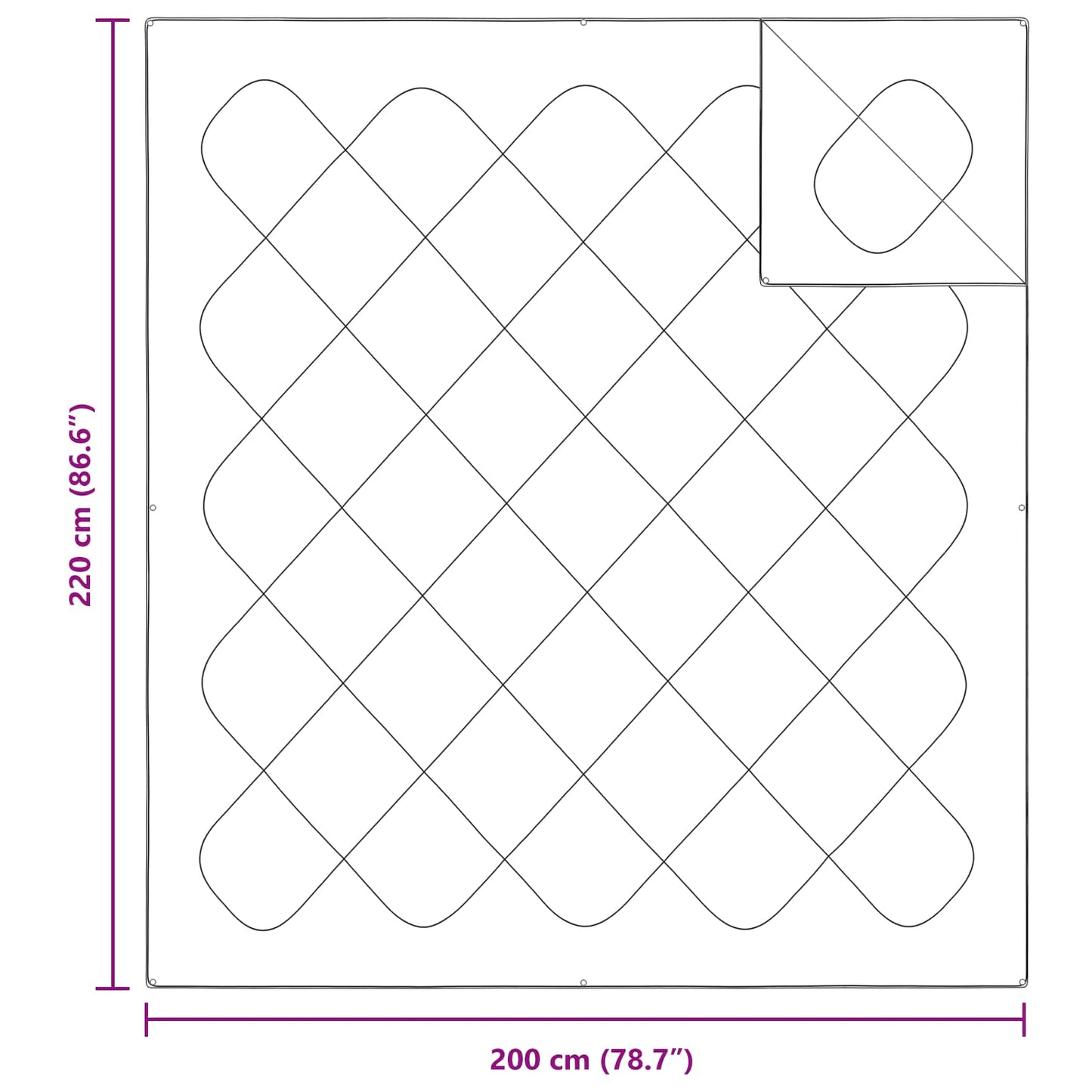 Piumone con Cuscini con cuscino 3 pcs Bianco Microfibra