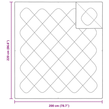 Piumone con cuscino 3 pcs Bianco Microfibra