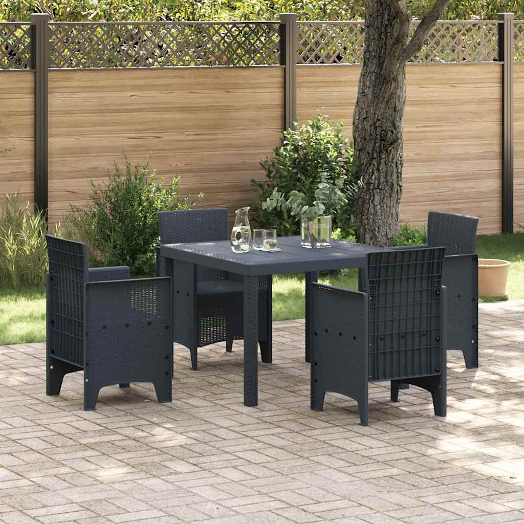 Tavolo da Giardino Antracite 100 x 100 x 73 cm polyrattan