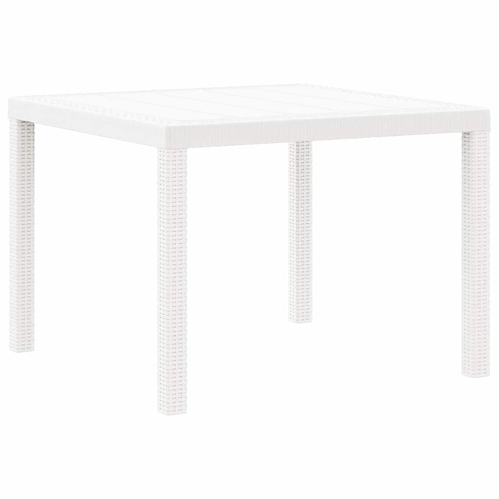 Tavolo da Giardino Bianco 100 x 100 x 73 cm polyrattan