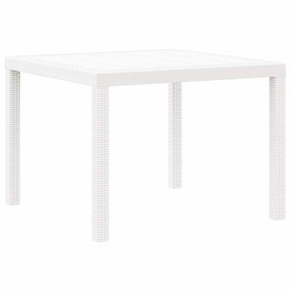 Tavolo da Giardino Bianco 100 x 100 x 73 cm polyrattan