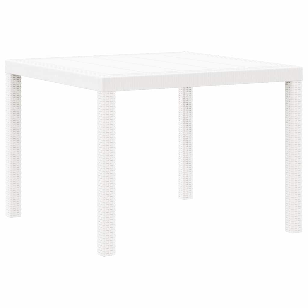 Tavolo da Giardino Bianco 100 x 100 x 73 cm polyrattan