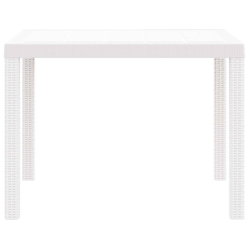 Tavolo da Giardino Bianco 100 x 100 x 73 cm polyrattan