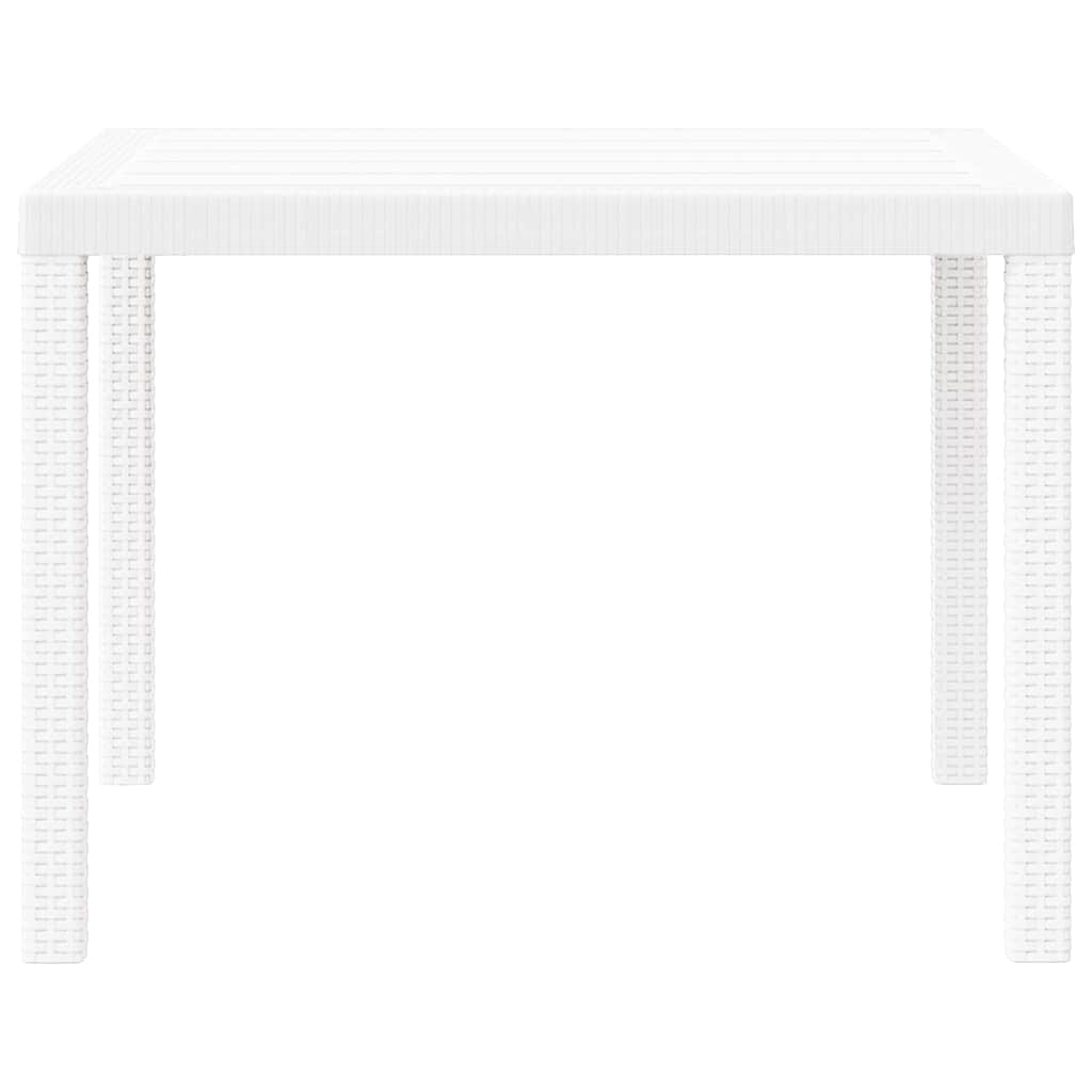Tavolo da Giardino Bianco 100 x 100 x 73 cm polyrattan