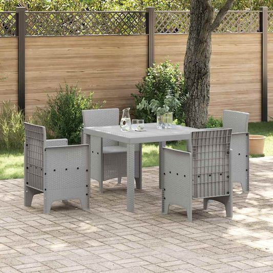 Tavolo da Giardino Grigio chiaro 100 x 100 x 73 cm polyrattan