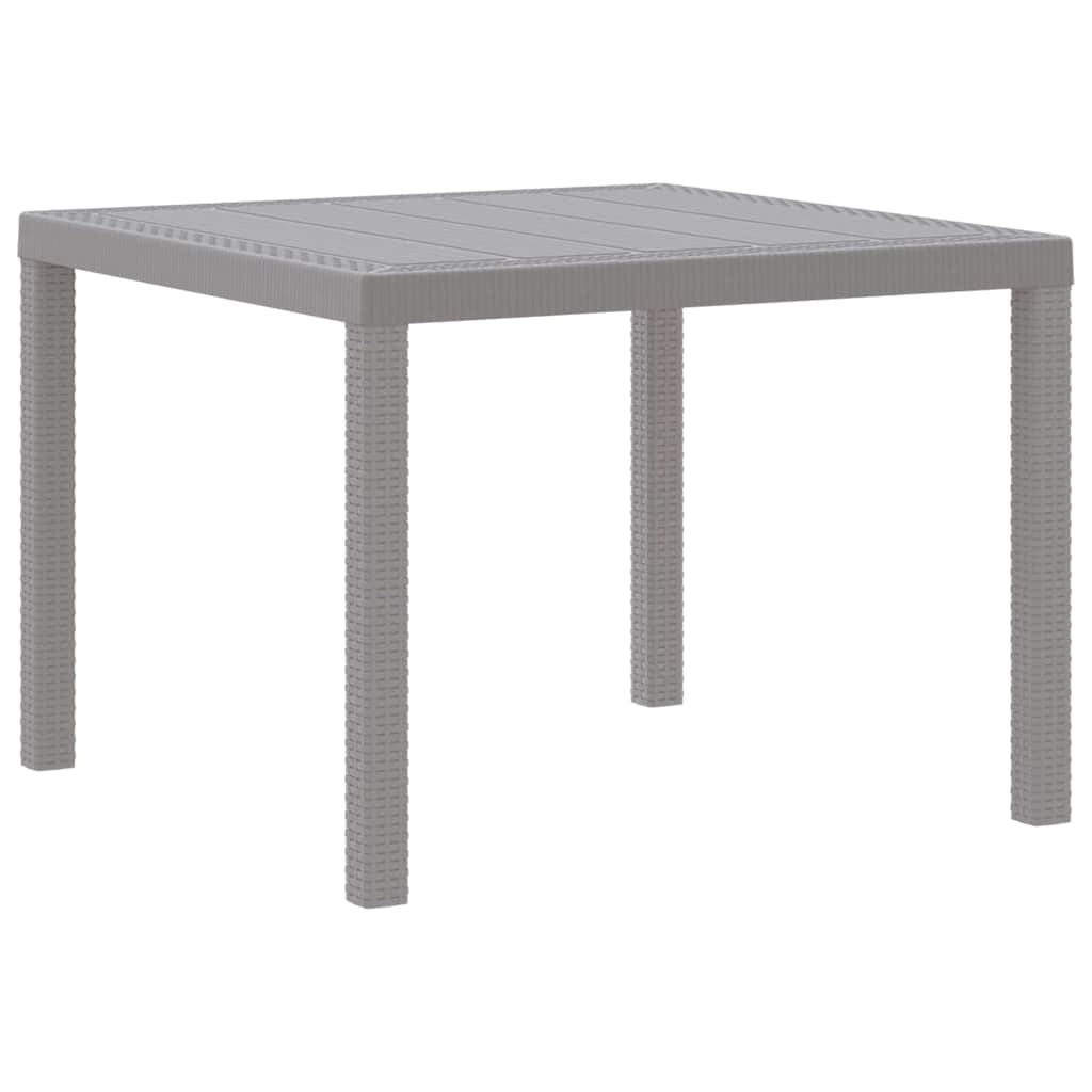Tavolo da Giardino Grigio chiaro 100 x 100 x 73 cm polyrattan