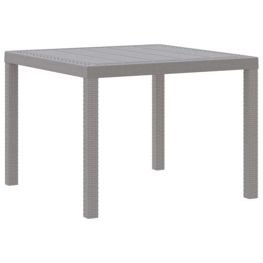 Tavolo da Giardino Grigio chiaro 100 x 100 x 73 cm polyrattan