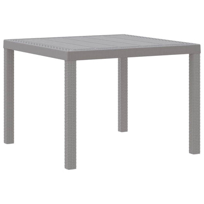 Tavolo da Giardino Grigio chiaro 100 x 100 x 73 cm polyrattan
