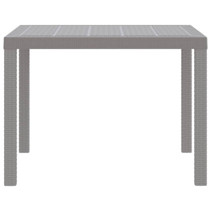 Tavolo da Giardino Grigio chiaro 100 x 100 x 73 cm polyrattan