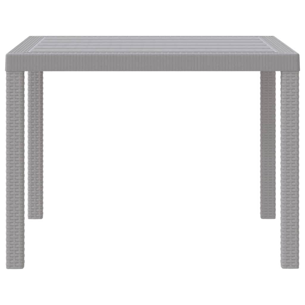 Tavolo da Giardino Grigio chiaro 100 x 100 x 73 cm polyrattan