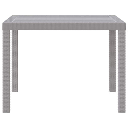 Tavolo da Giardino Grigio chiaro 100 x 100 x 73 cm polyrattan
