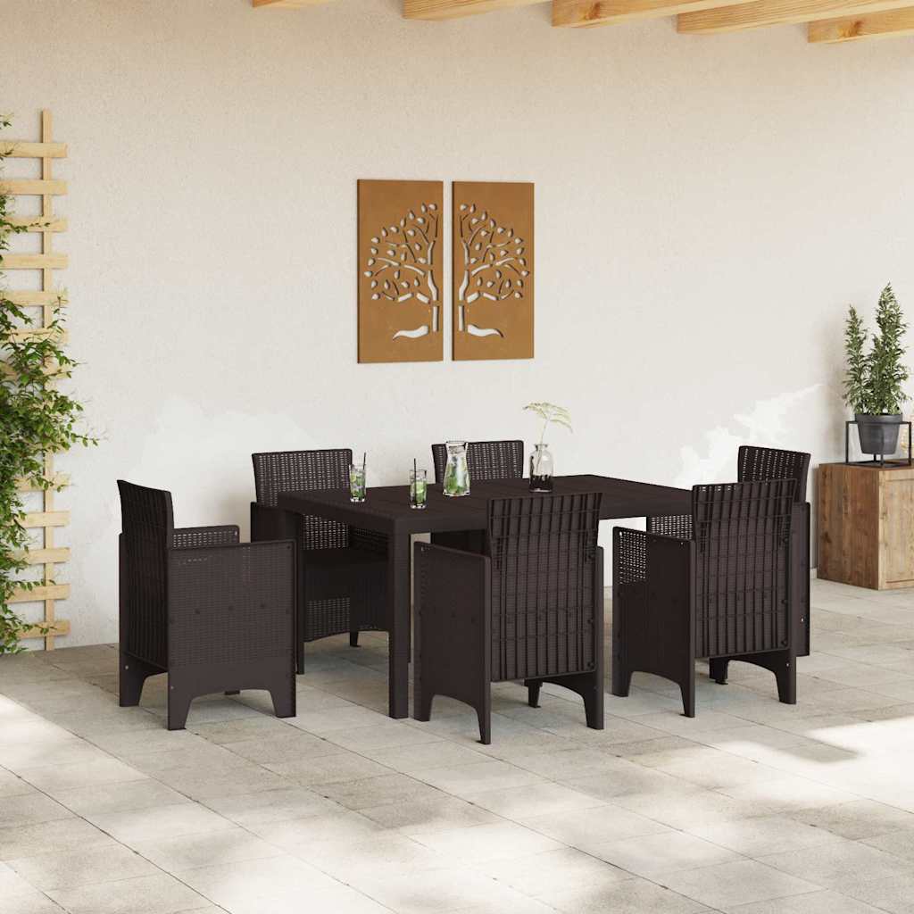 Tavolo da Giardino Marrone 150 x 100 x 73 cm polyrattan