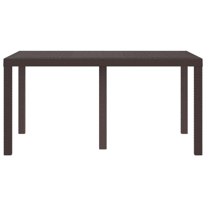 Tavolo da Giardino Marrone 150 x 100 x 73 cm polyrattan
