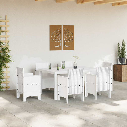 Tavolo da Giardino Bianco 150 x 100 x 73 cm polyrattan
