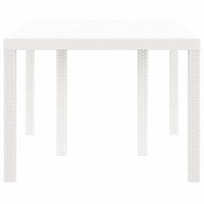 Tavolo da Giardino Bianco 150 x 100 x 73 cm polyrattan