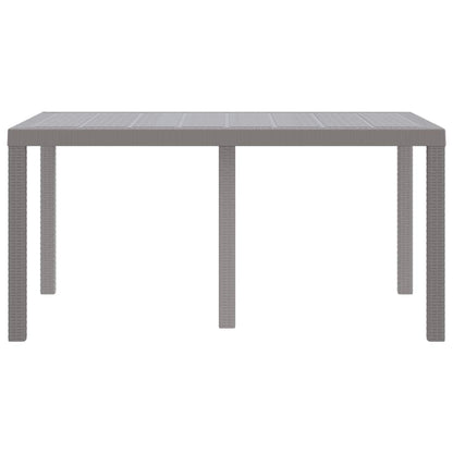Tavolo da Giardino Grigio chiaro 150 x 100 x 73 cm polyrattan | homemem39
