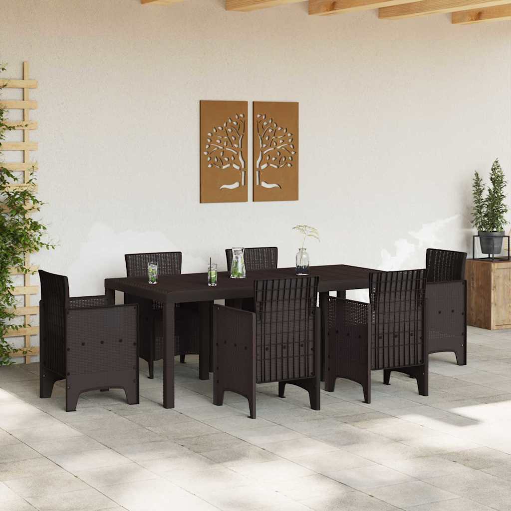 Tavolo da Giardino Marrone 200 x 100 x 73 cm polyrattan