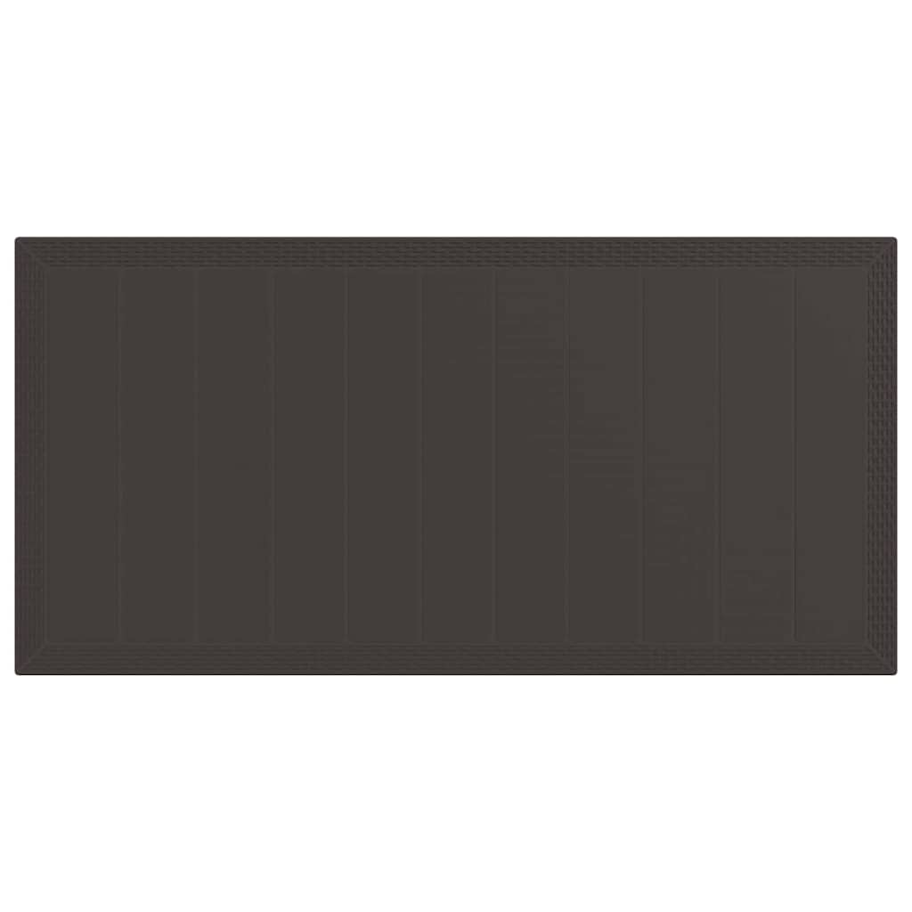 Tavolo da Giardino Marrone 200 x 100 x 73 cm polyrattan