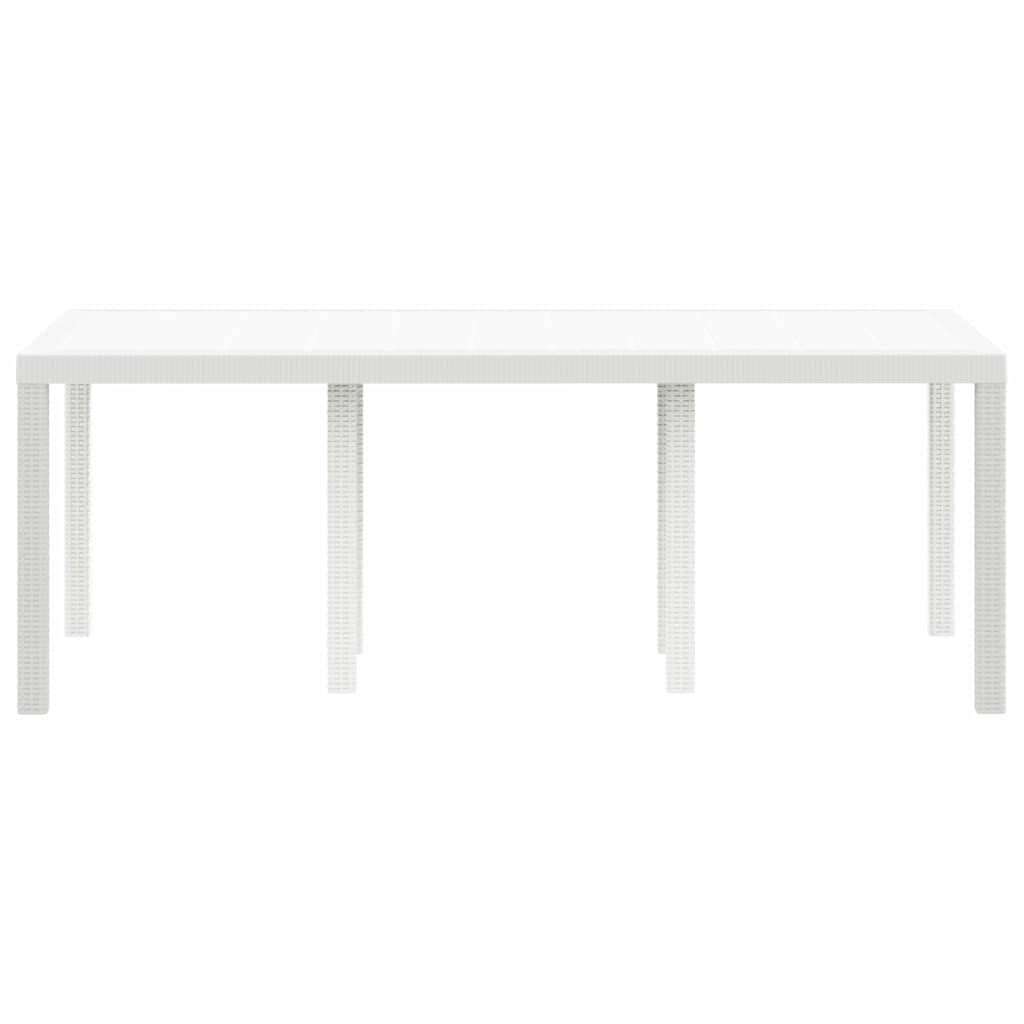 Tavolo da Giardino Bianco 200 x 100 x 73 cm polyrattan