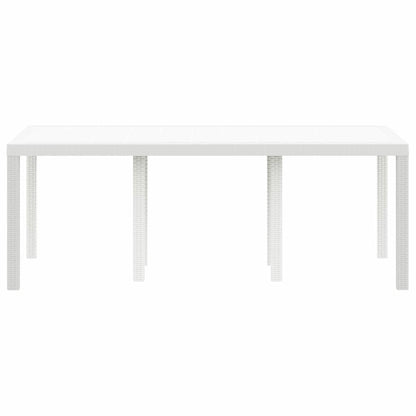 Tavolo da Giardino Bianco 200 x 100 x 73 cm polyrattan