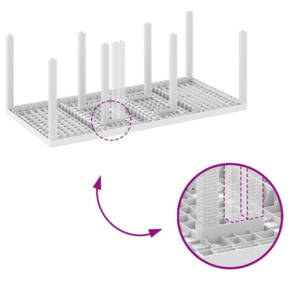 Tavolo da Giardino Bianco 200 x 100 x 73 cm polyrattan