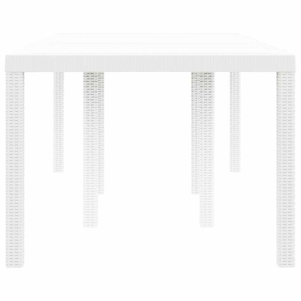 Tavolo da Giardino Bianco 200 x 100 x 73 cm polyrattan