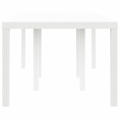 Tavolo da Giardino Bianco 200 x 100 x 73 cm polyrattan