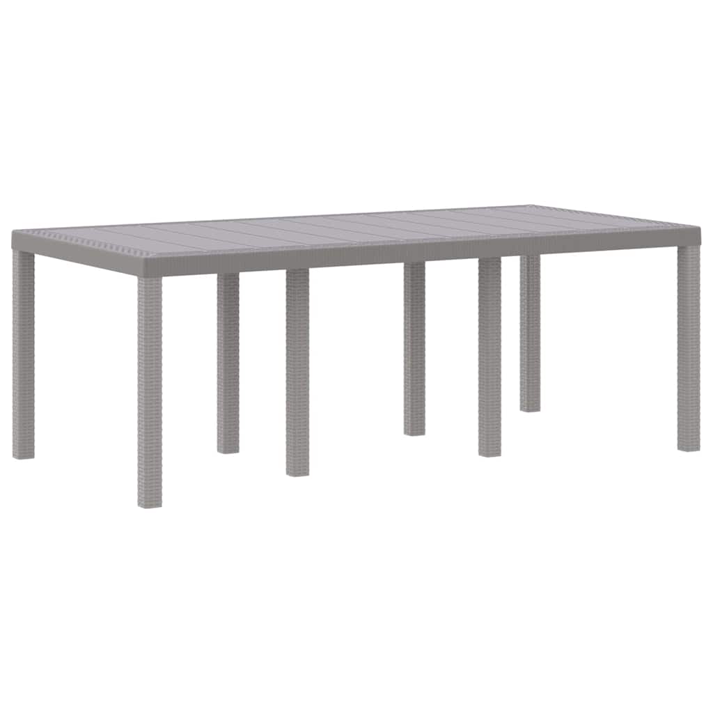 Tavolo da Giardino Grigio chiaro 200 x 100 x 73 cm polyrattan