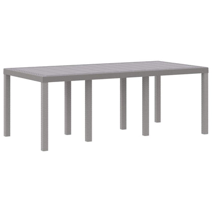 Tavolo da Giardino Grigio chiaro 200 x 100 x 73 cm polyrattan