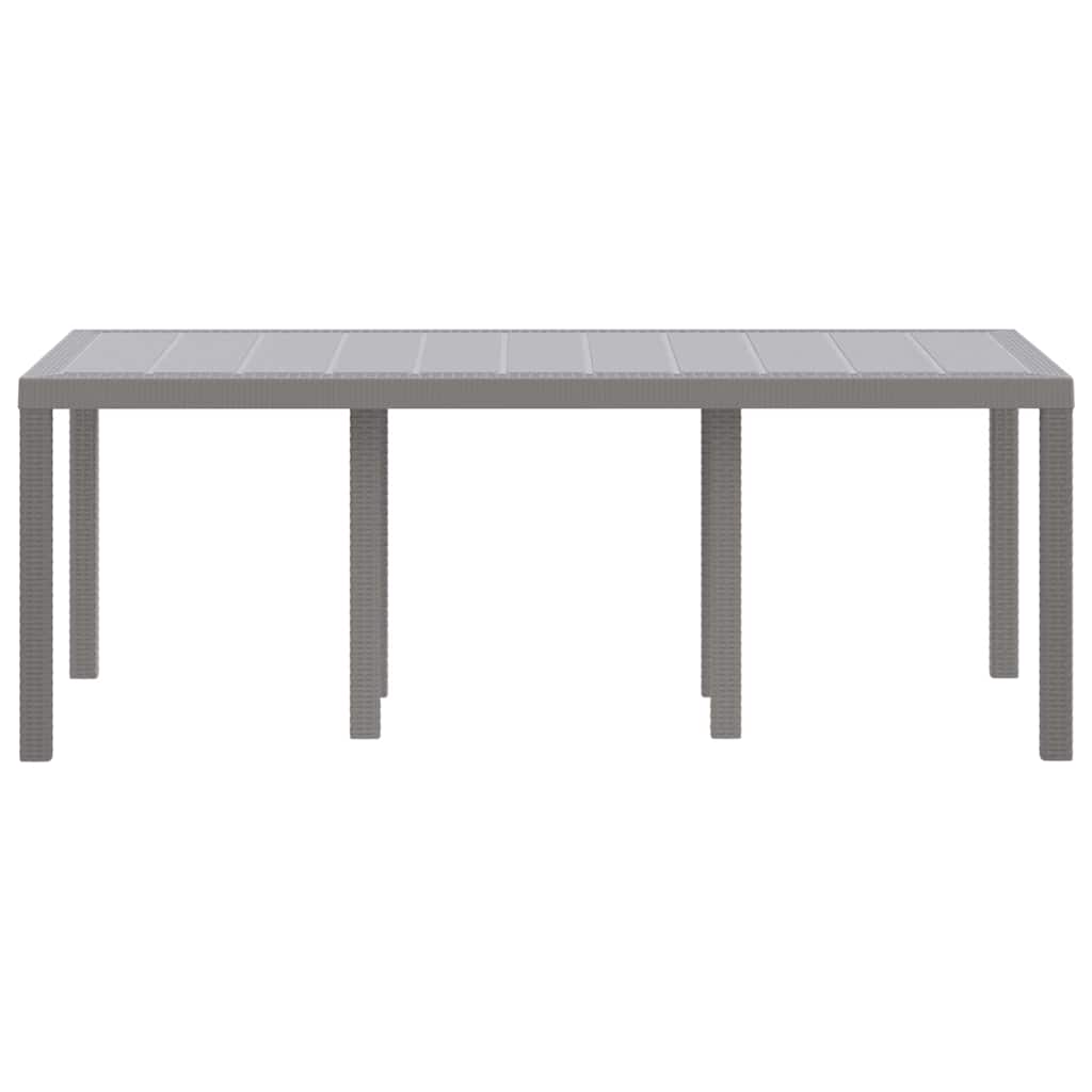 Tavolo da Giardino Grigio chiaro 200 x 100 x 73 cm polyrattan