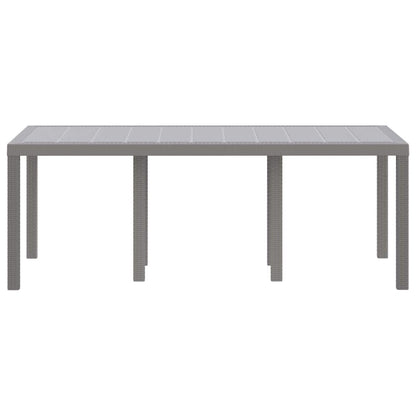 Tavolo da Giardino Grigio chiaro 200 x 100 x 73 cm polyrattan