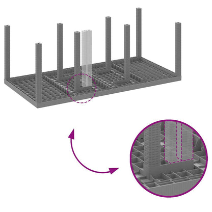 Tavolo da Giardino Grigio chiaro 200 x 100 x 73 cm polyrattan