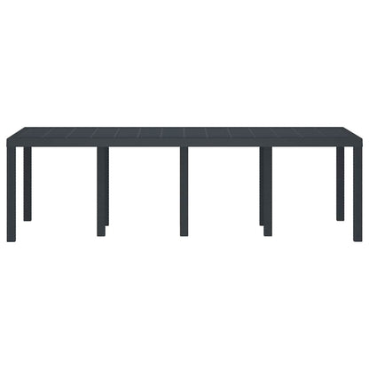 Tavolo da Giardino Antracite 250 x 100 x 73 cm polyrattan