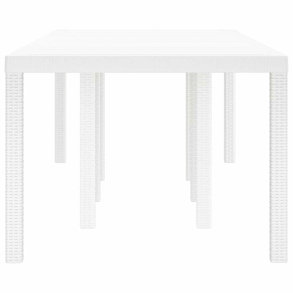 Tavolo da Giardino Bianco 250 x 100 x 73 cm polyrattan