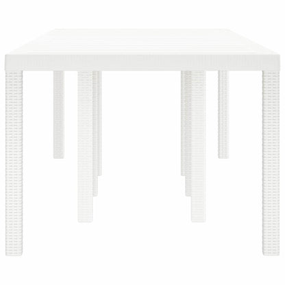 Tavolo da Giardino Bianco 250 x 100 x 73 cm polyrattan