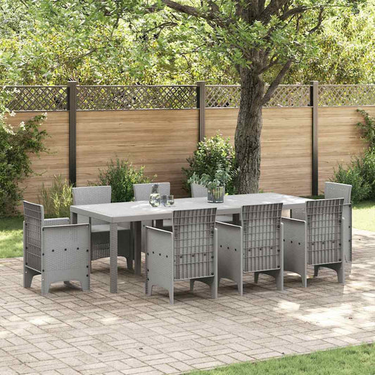 Tavolo da Giardino Grigio chiaro 250 x 100 x 73 cm polyrattan