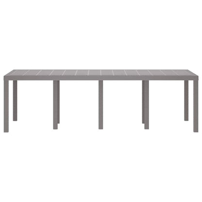 Tavolo da Giardino Grigio chiaro 250 x 100 x 73 cm polyrattan