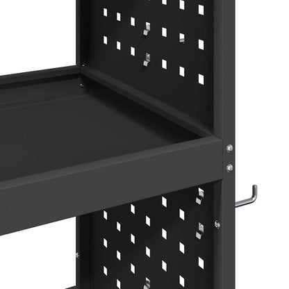 Carrello per Attrezzi con lo scaffale Nero 75 x 35 x 73 cm