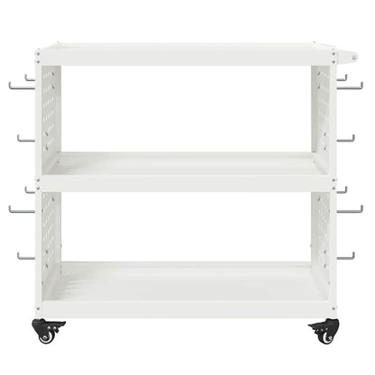 Carrello per Attrezzi con lo scaffale Bianco 75 x 35 x 73 cm