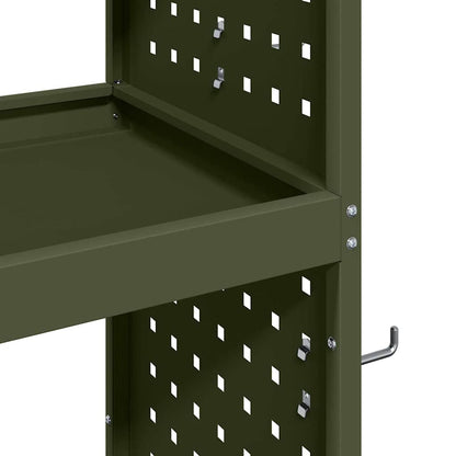 Carrello per Attrezzi con ruota Verde oliva 75 x 35 x 73 cm