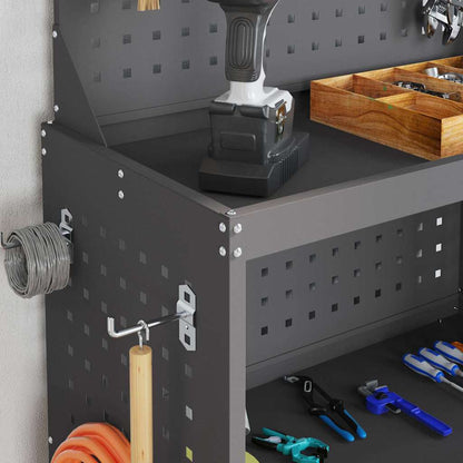 Carrello per Attrezzi con lo scaffale Nero 65 x 35 x 111 cm