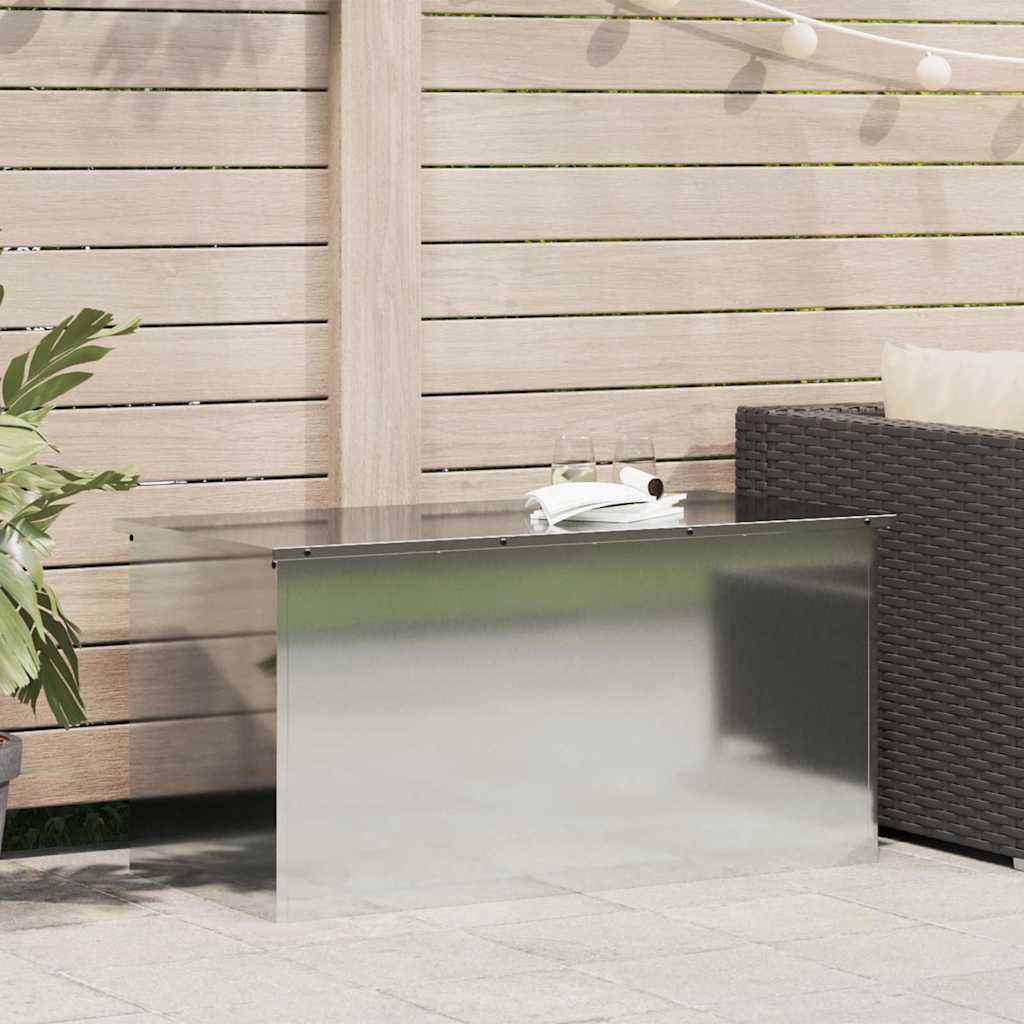 Scatola di Stoccaggio Esterno Argento 100 x 50.5 x 50 cm