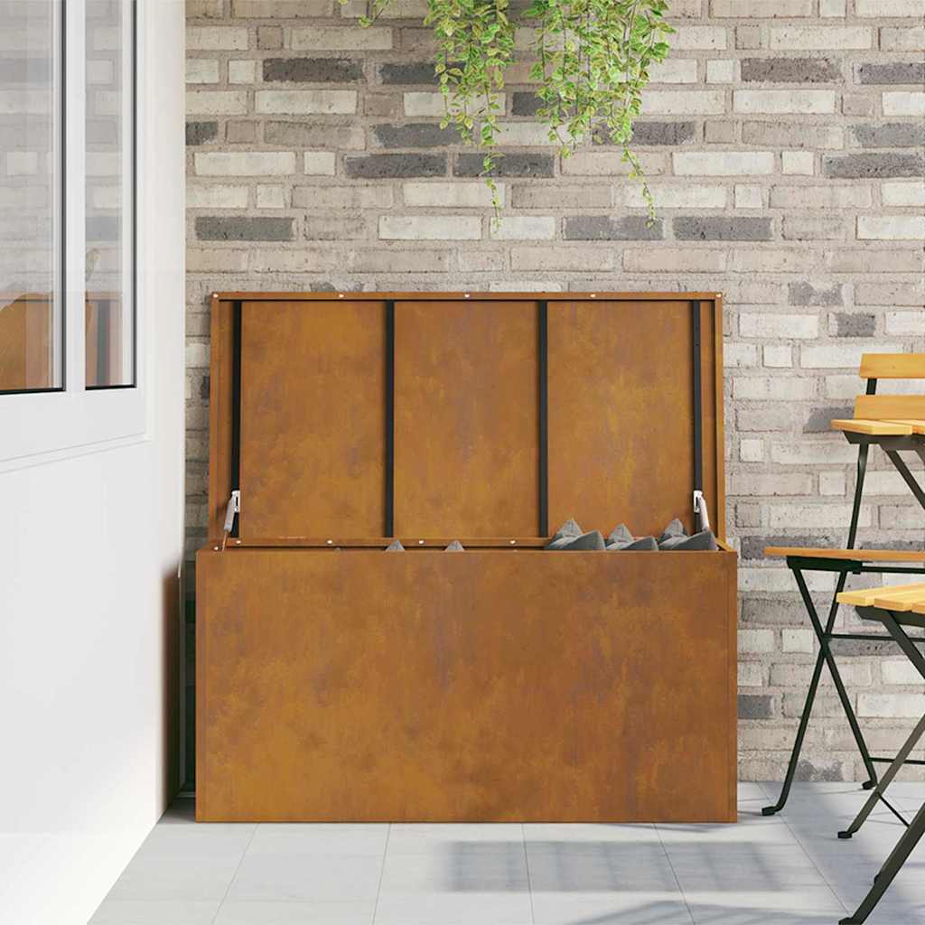 Scatola di Stoccaggio Esterno Marrone 100 x 50.5 x 50 cm