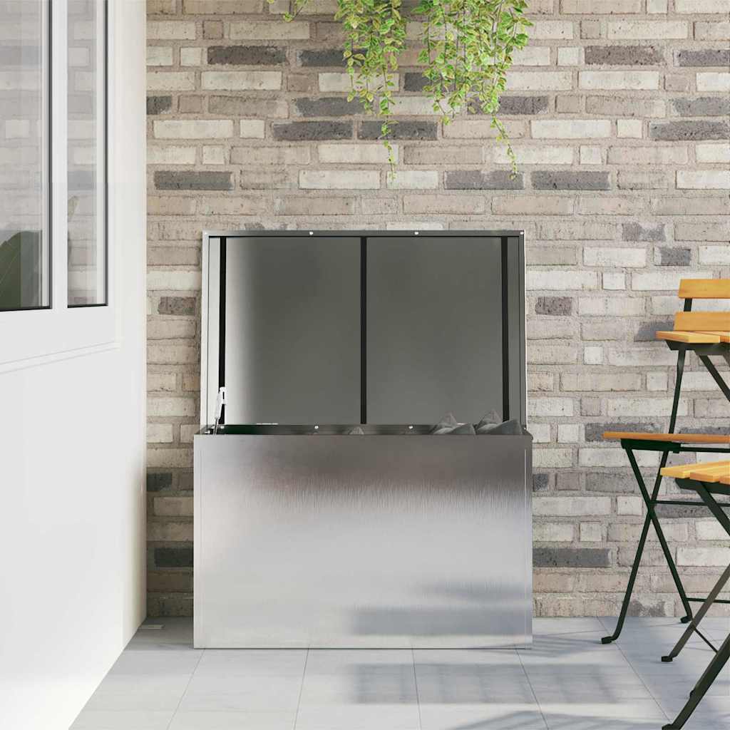 Scatola di Stoccaggio Esterno Argento 80 x 50,5 x 50 cm Acciaio