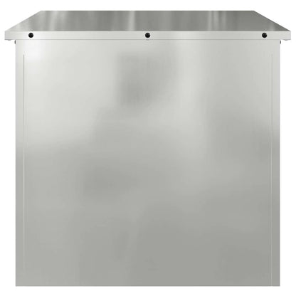 Scatola di Stoccaggio Esterno Argento 55 x 50,5 x 50 cm Acciaio